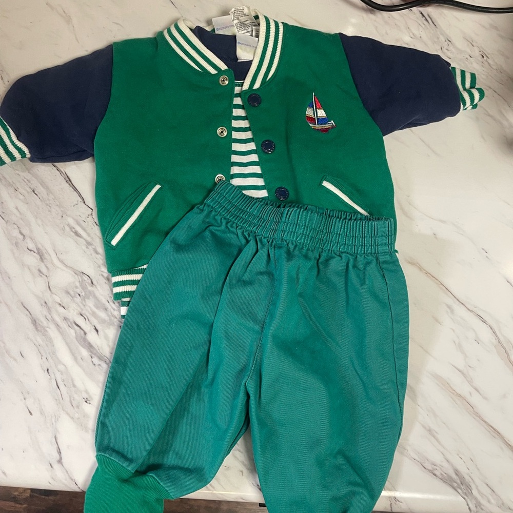 Vintage 90’s McBaby 3 piece set with Sailboat Patch